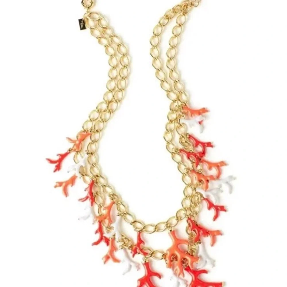 Price Drop Today Only 🎈Gold and Orange Coral Necklace